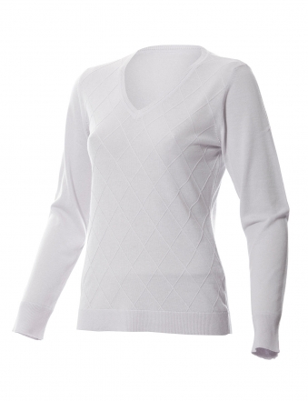 LADY PULLOVER DIAMOND KNIT 