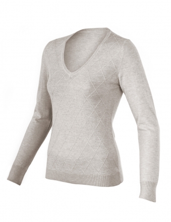 LADY PULLOVER DIAMOND KNIT 