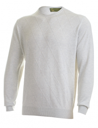 MAN  U NECKED PULLOVER DIAMOND KNIT 